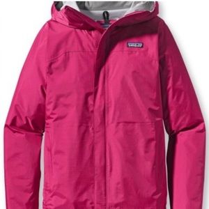 Pink Coral Patagonia Rain Jacket Shell large